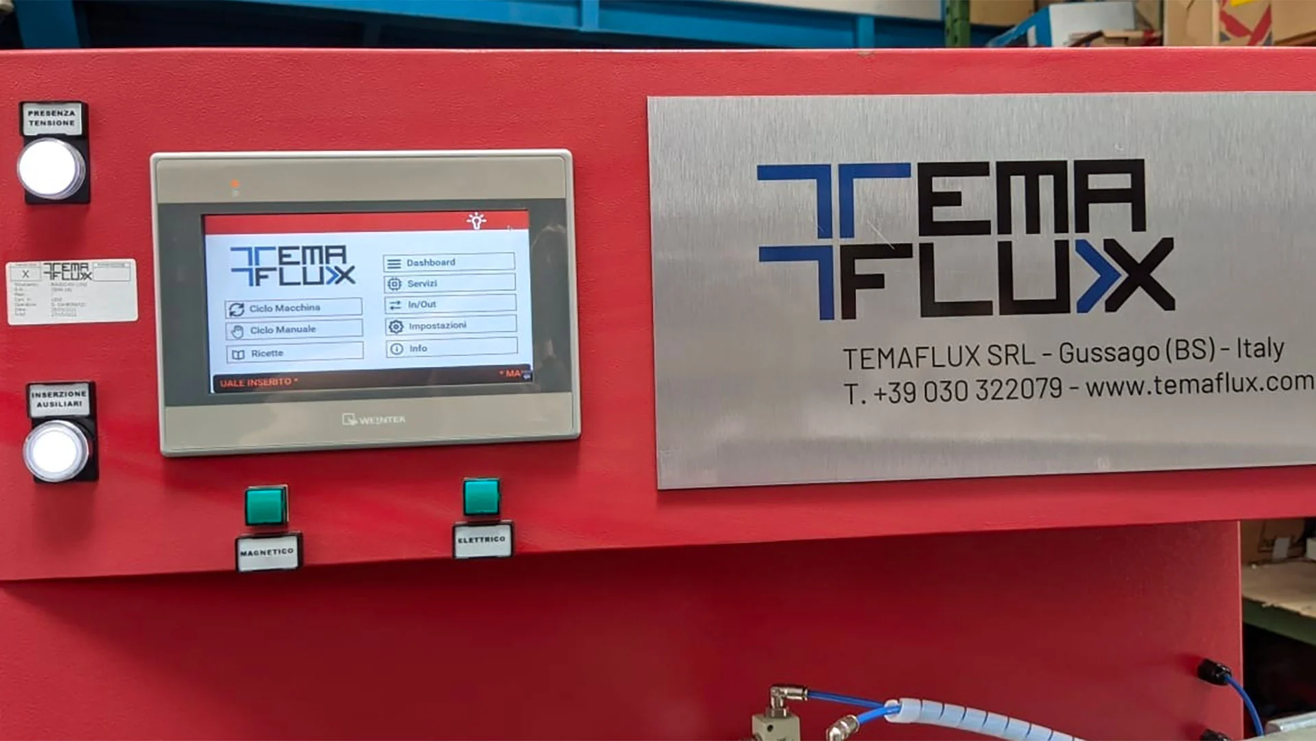 touch screen banco metalloscopio